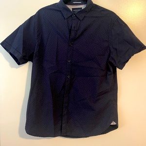 Mens Denim and flower shirt Size Large